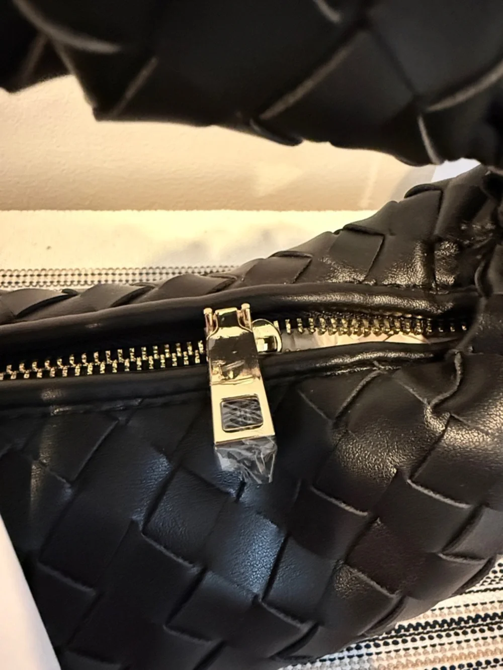 Urban Expressions Black Woven Tracy Knot-Handle Hobo NWT‎